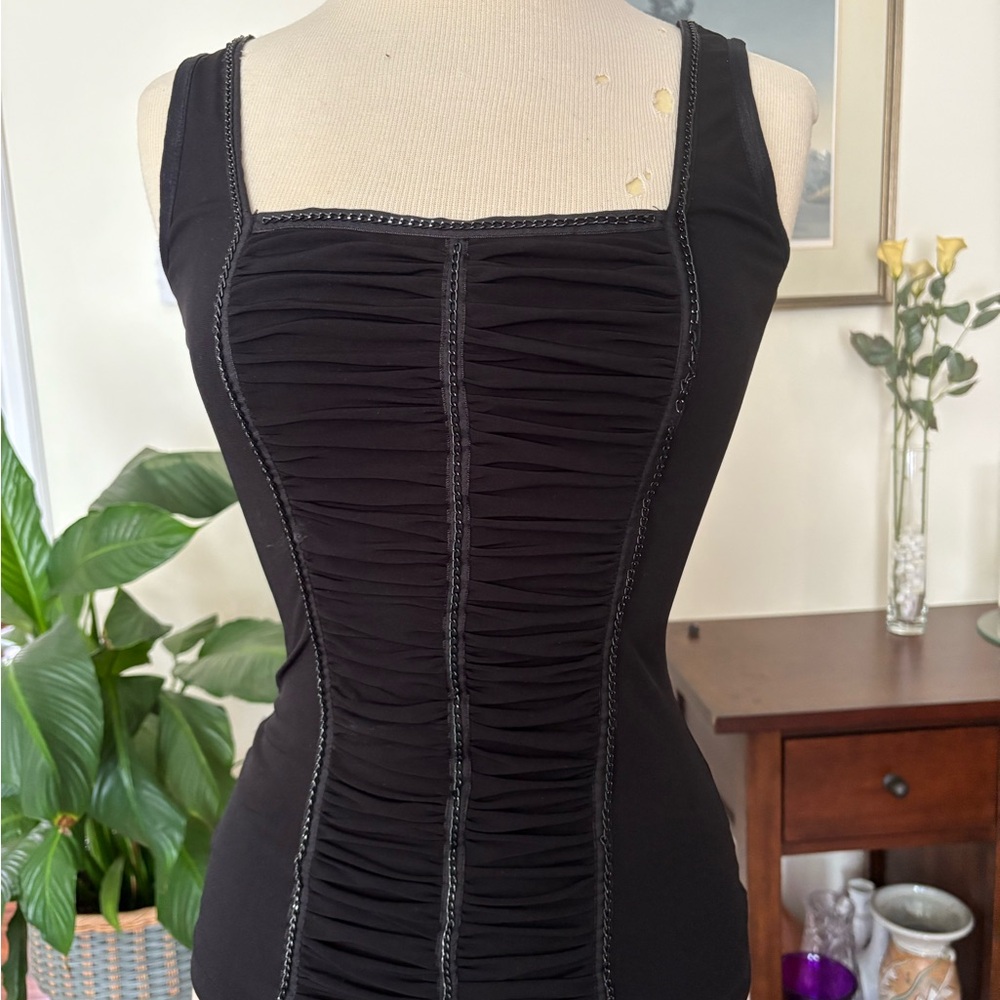 Cache Black Ruched top small